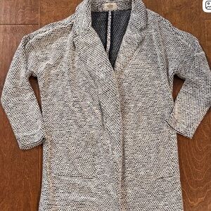 Women's Black and White Sweater